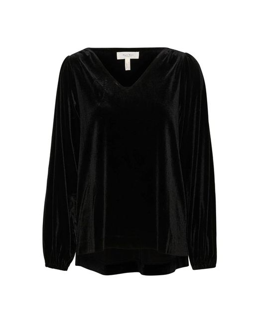 Part Two Overhemden ,Zwart ,V-Neck Blouse Madispw Style in het Black