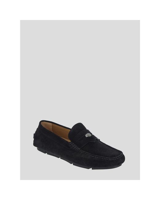 Versace Leder mokassins in Black für Herren