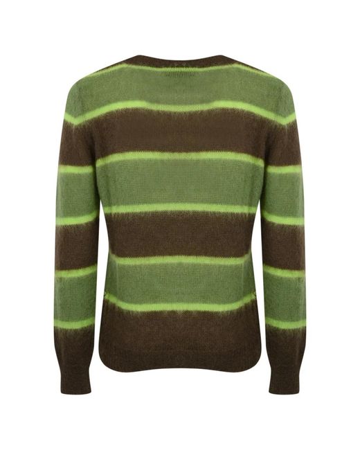 Amaranto Green Round-Neck Knitwear for men