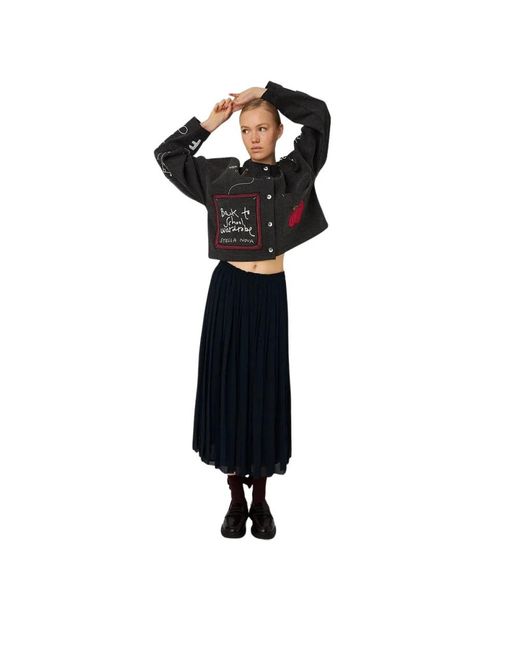 Stella Nova Midi Rok in het Black