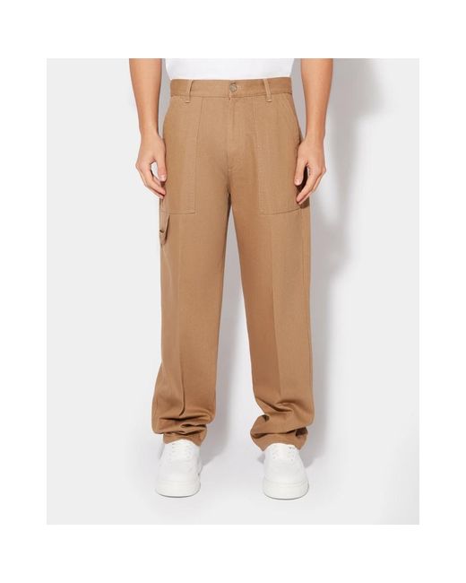 Philippe Model Brown Straight Trousers for men