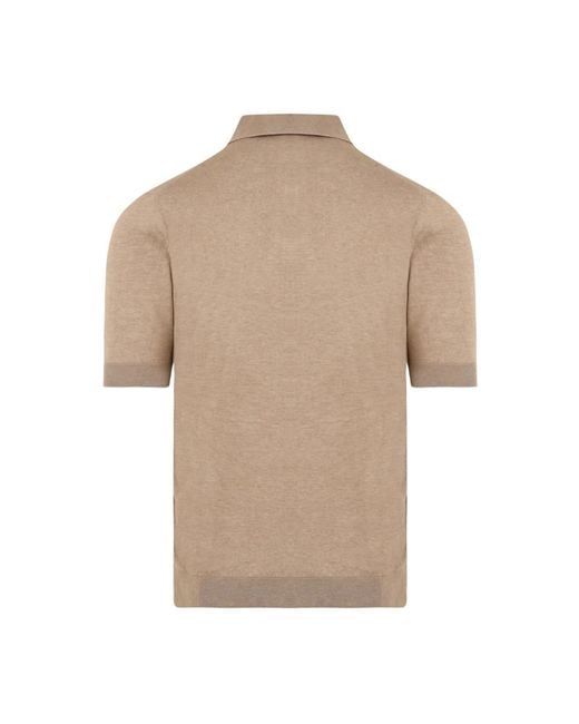 FILIPPO DE LAURENTIIS Natural Polo Shirts for men