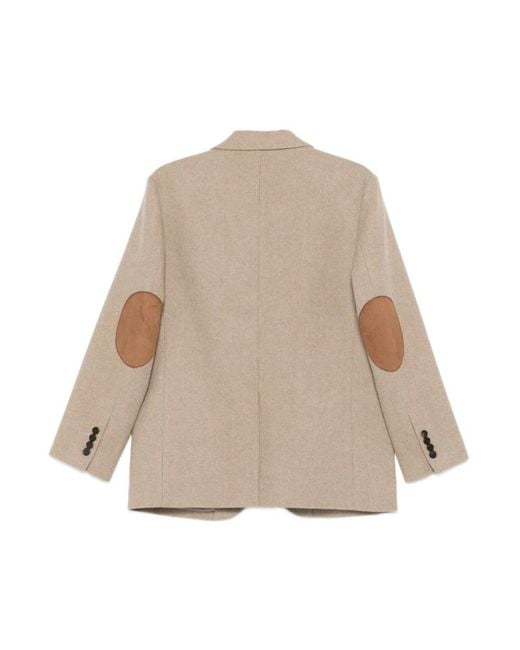 DUNST Grijze Wollen Blazer Jas in het Natural