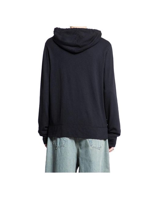 James Perse Hoodies & Sweatvesten ,Zwart ,Vintage Terry Zip Hoodie Zwart in het Black voor heren