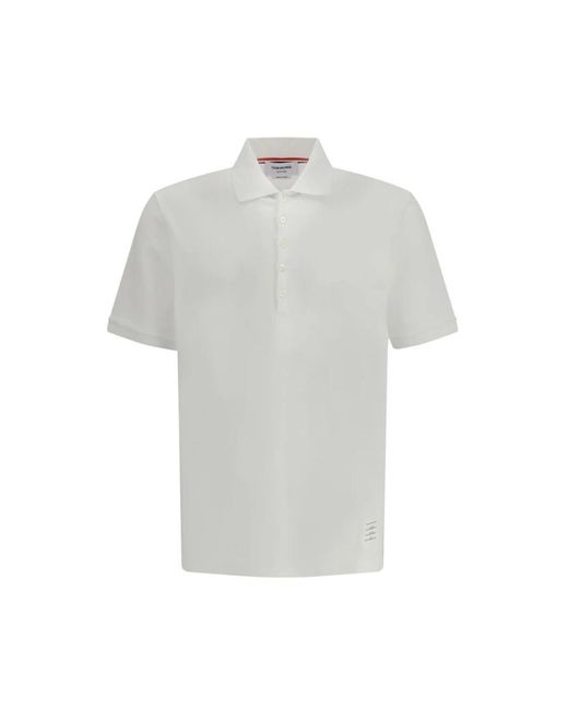 Thom Browne Tops ,Wit ,Katoen Katoenen Polo Trui in het Gray voor heren