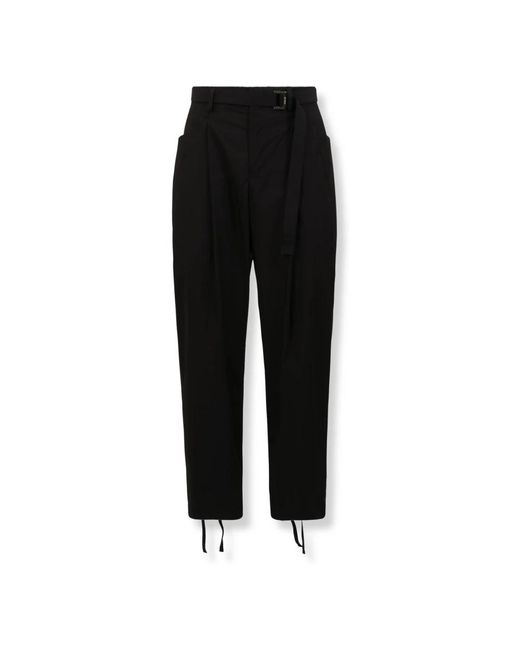 Sacai Black Cropped Trousers for men