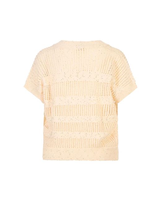 Peserico Natural V-Neck Knitwear