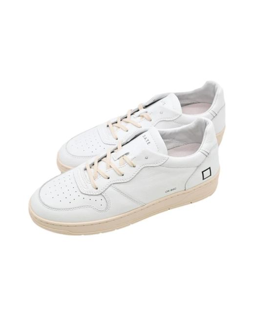 Date Weiß-blau court basic sneakers in White für Herren