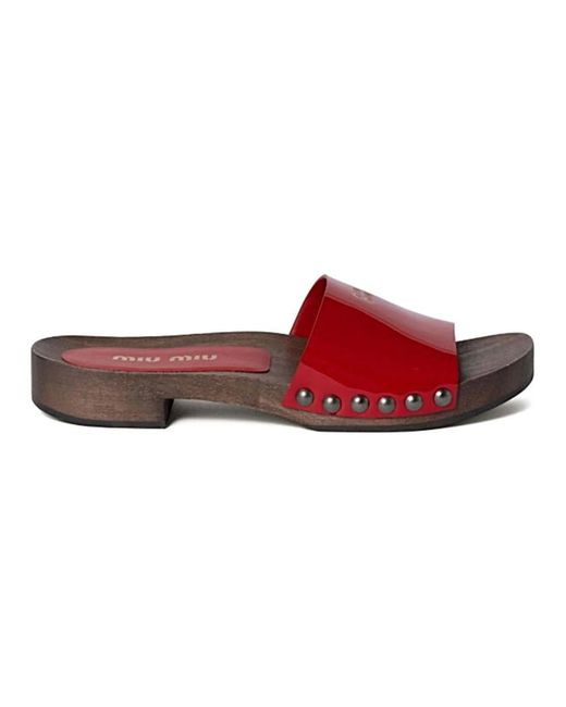 Miu Miu Red Sliders