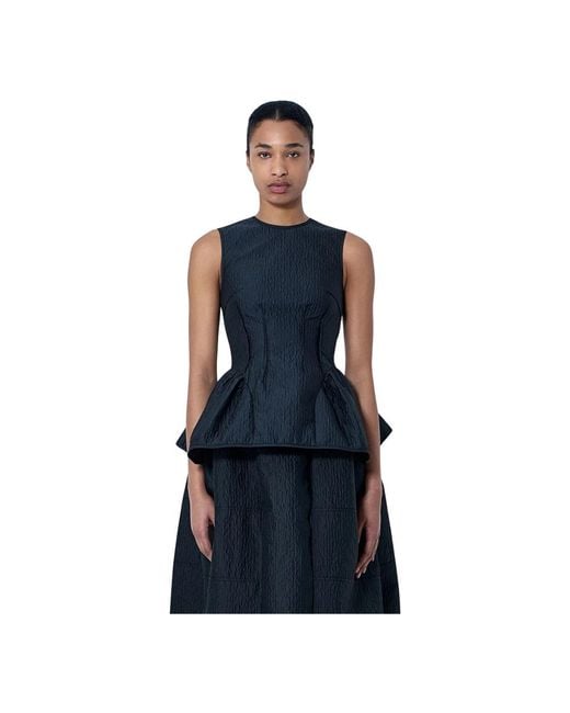 CECILIE BAHNSEN Blue Sleeveless Tops