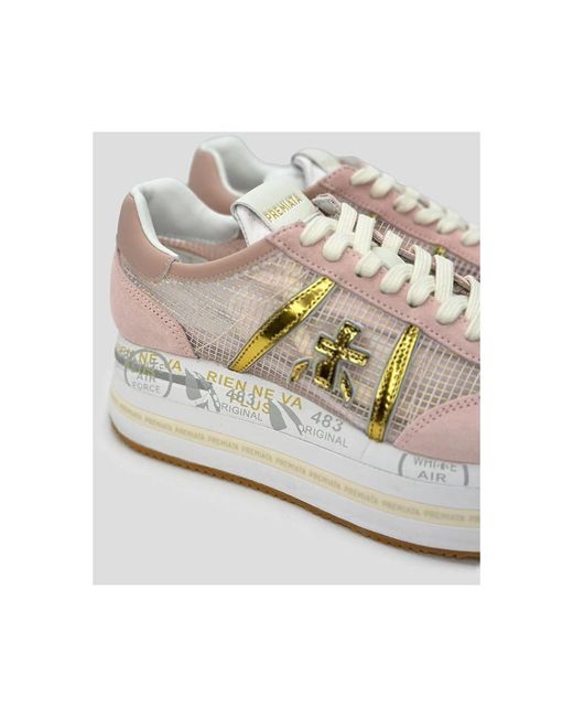 Premiata Gray Rosa Sneaker Beth Doppelplattform
