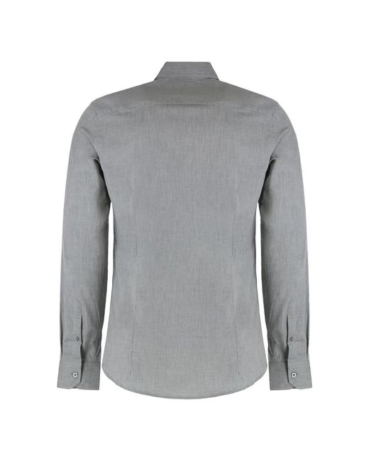 Moorer Gray Casual Shirts for men