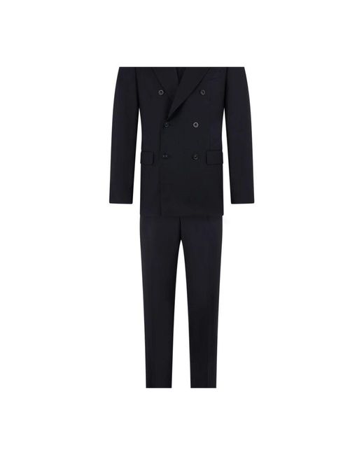 Boglioli Woll-Canva B-Line Anzug in Black für Herren