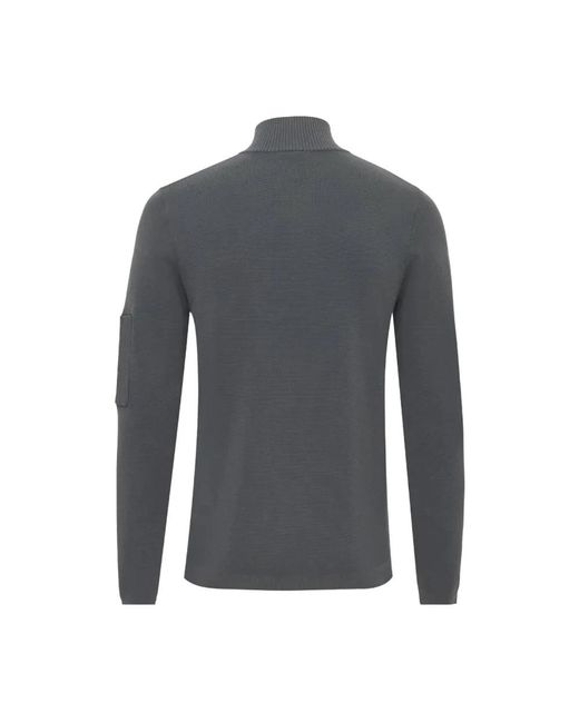 Genti Turtle Zip Ls in het Gray voor heren