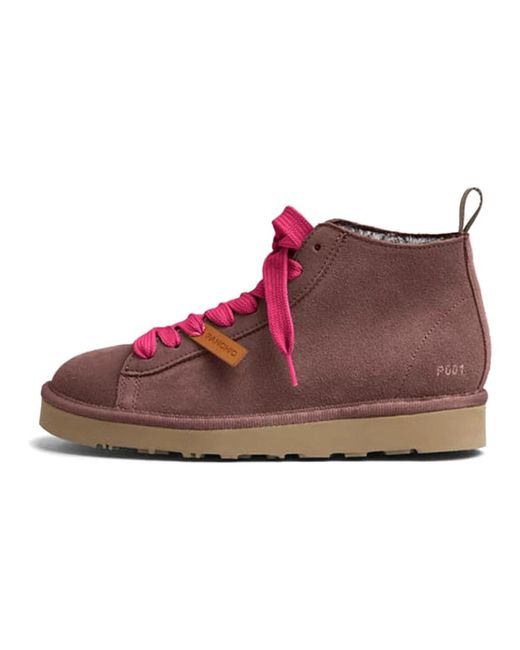 Pànchic Red Lace-Up Boots