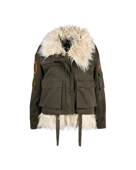 Dondup Canvas Jas in het Green