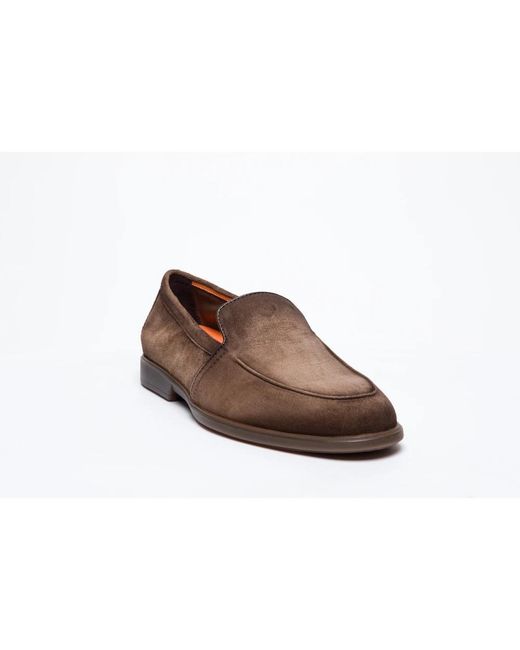 Santoni Brown Loafers for men
