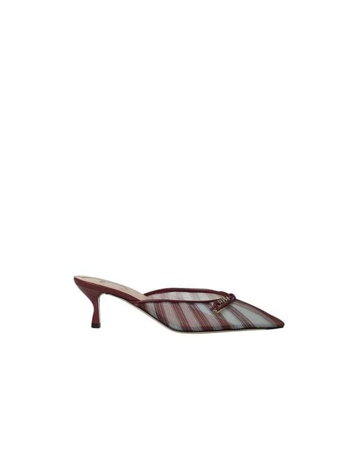 Fendi Brown Heeled Mules