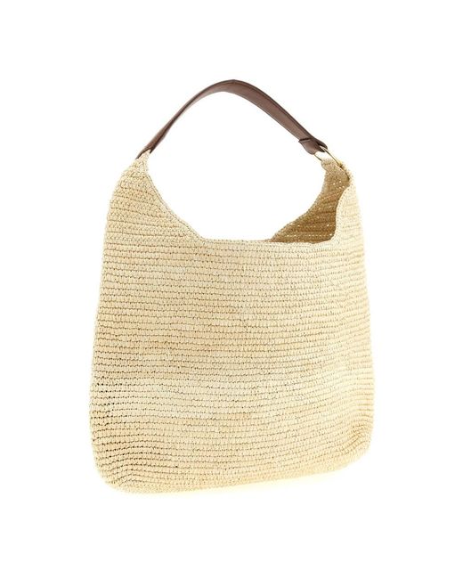 Maison Michel Natural Shoulder Bags