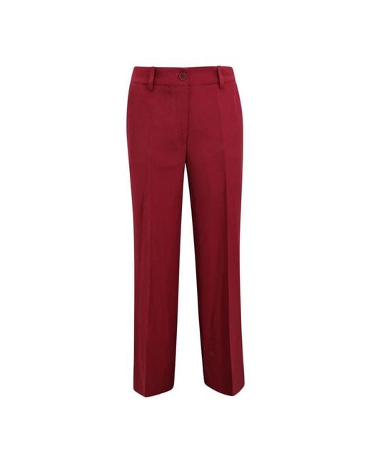 P.A.R.O.S.H. Red Straight Trousers