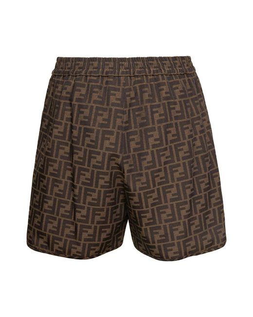 Fendi Gray Short Shorts