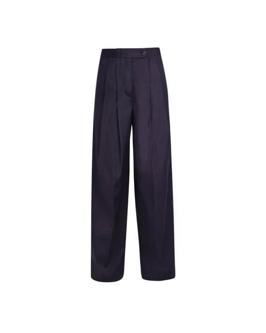Semicouture Blue Wide Trousers