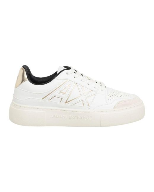 ARMANI EXCHANGE White Einfache schnürsneakers