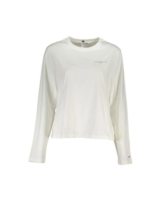 Tommy Hilfiger Long Sleeve Tops in het White