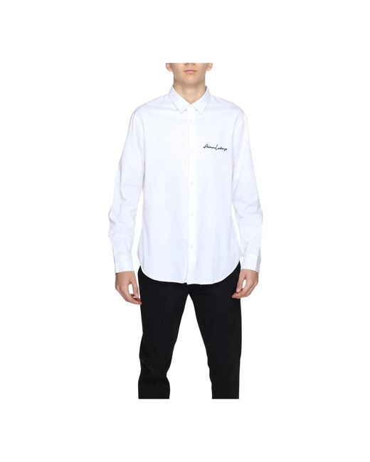 Armani Exchange White Casual Shirts for men