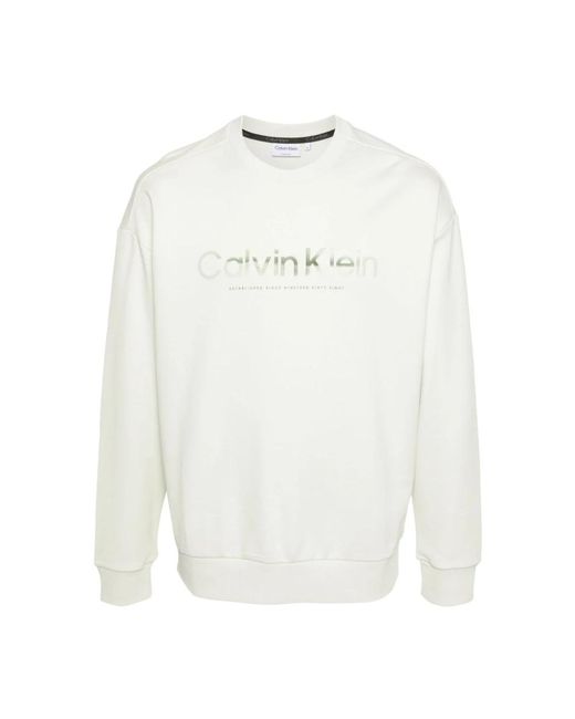 Calvin Klein Weiße pullover für männer und frauen in White für Herren