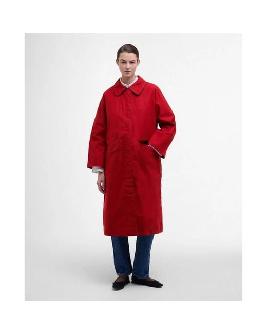 Barbour Single-Breasted Coats in Red | Lyst