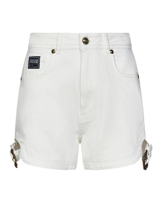 Versace White Denim Shorts