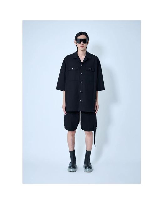 Rick Owens Blue Short Sleeve Shirts for men