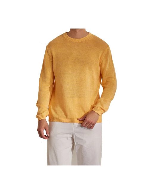 Daniele Fiesoli Orange Round-Neck Knitwear for men