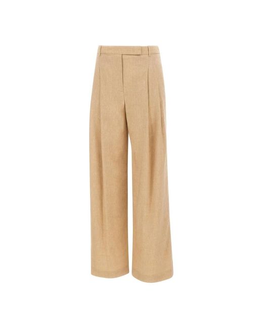 Eleventy Natural Wide Trousers