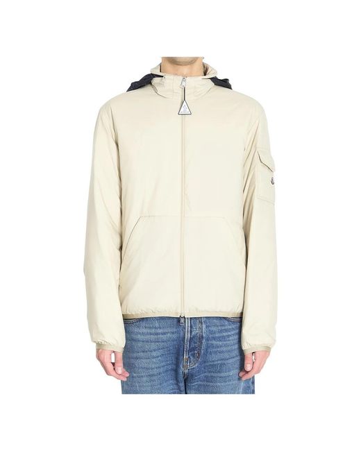 Moncler Jassen ,Polyester Breezes Padded Jacket in het Natural voor heren