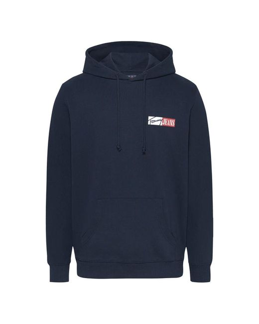 Tommy Hilfiger Blauer Pullover Mit Kapuze Und Tasche in Blue für Herren