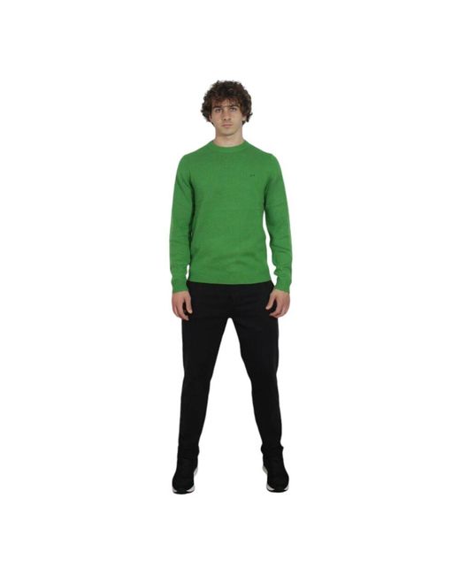 Sun 68 Langarm-Wollmisch-Sweatshirt in Green für Herren