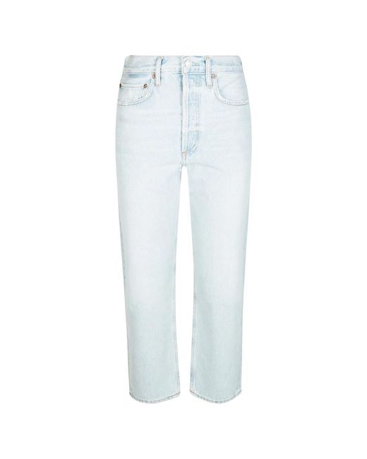 Agolde 90'S Crop in het Blue