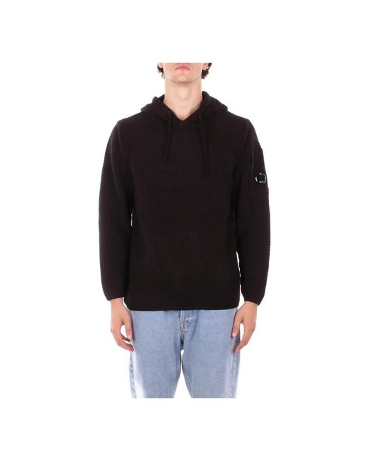 C P Company Black Hoodies for men
