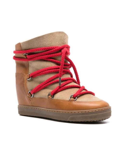 Isabel Marant Red Winter Boots