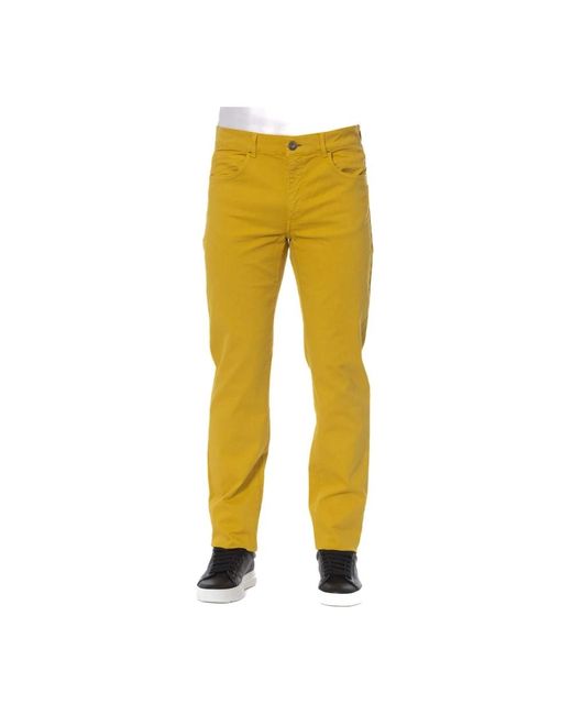 Trussardi Yellow Straight Jeans for men