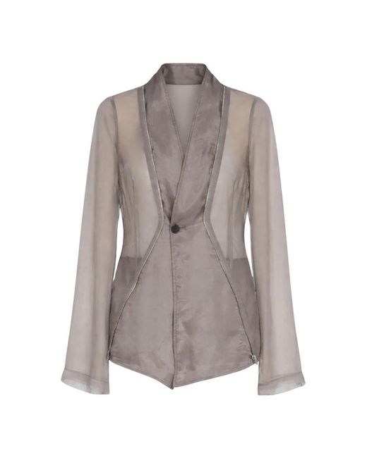 Rick Owens Gray Blazers