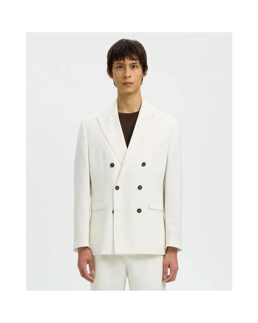 Blazers SELECTED pour homme en coloris White