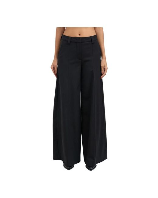 Wide Trousers Thelatest de color Black