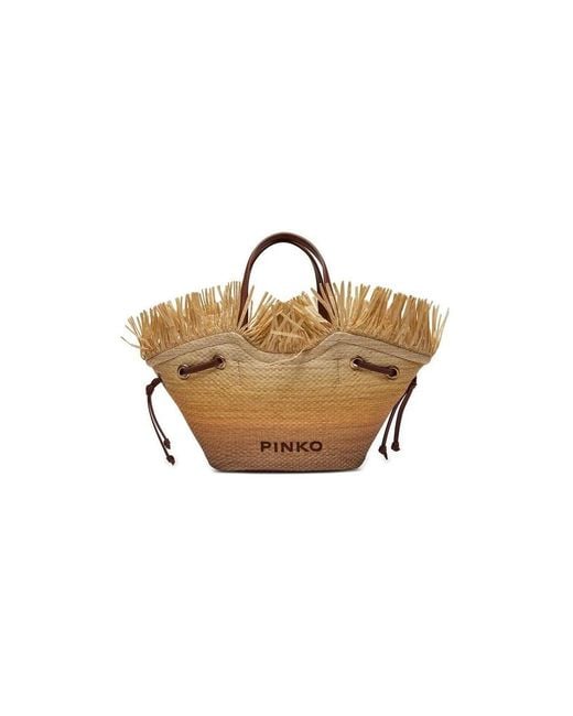 Pinko Brown Tote Bags
