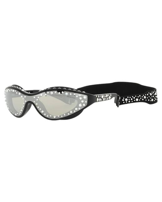 Swarovski Black Schwarze sonnenbrille mit originalzubehör