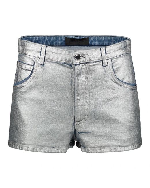 Alberta Ferretti Gray Denim Shorts