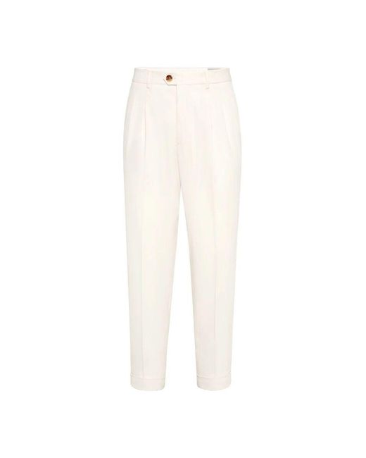 Brunello Cucinelli Hose eleganter stil in White für Herren