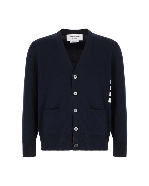 Thom Browne Truien & Vesten ,Blauw ,Katoen Stijlvolle Gebreide Collectie in het Blue voor heren